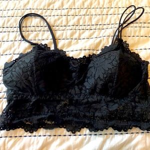 Lightly padded Black bralette, Size M